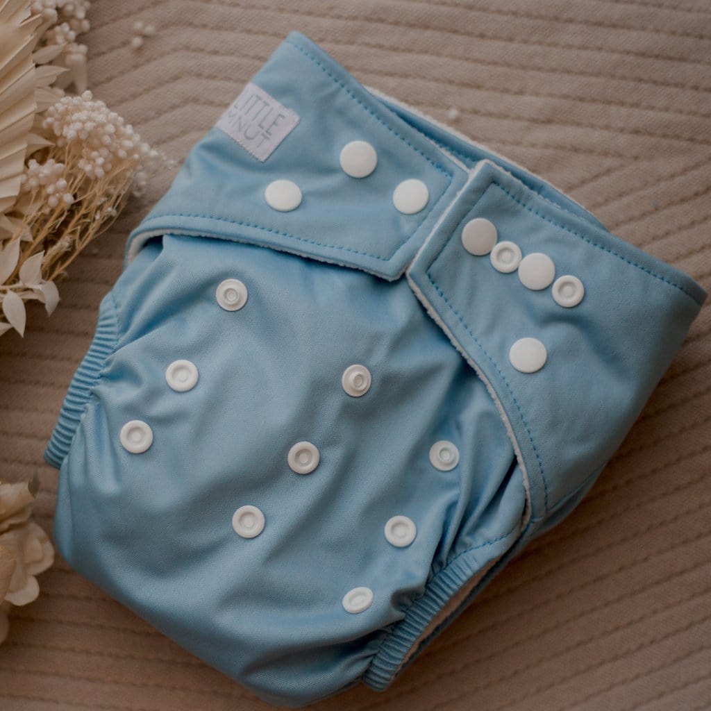 Modern Cloth Nappy - Baby Blue - Everyday Living Eco Store 