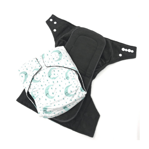 Modern Cloth Nappy - Night Time - Moon & Stars - Everyday Living Eco Store 