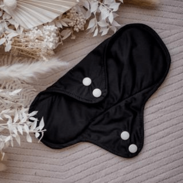 Reusable Cloth Menstrual Pad - Black - Everyday Living Eco Store 