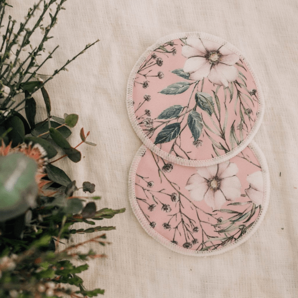 Reusable Breast Pads - Wildflowers (1 Pair) - Everyday Living Eco Store 