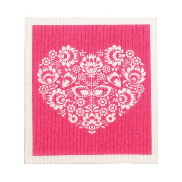 Compostable Sponge Cloth - Heart - Everyday Living Eco Store 